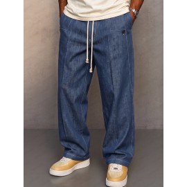 Casual Faux Denim Cargo Harem Pants