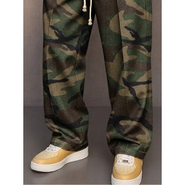 Casual Faux Denim Cargo Harem Pants