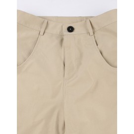 Ink-Splash Print Straight-Leg Casual Trousers