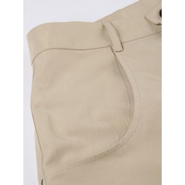 Ink-Splash Print Straight-Leg Casual Trousers