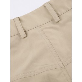 Ink-Splash Print Straight-Leg Casual Trousers