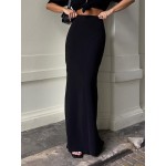 Solid Color A-Line Bodycon Skirts Bottoms