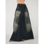 Patchwork Vintage Denim Skirt